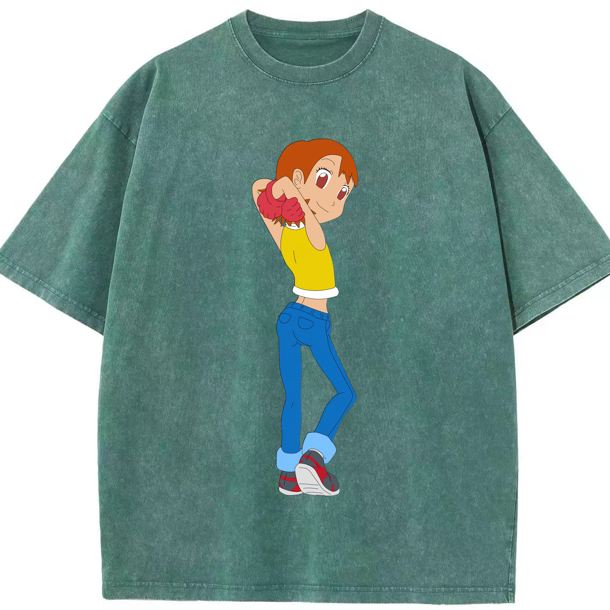 （画像用） Digimon デジタルモンスター/デジモン 綿100% ヴィンテージ風 半袖Tシャツ（フロントプリント）